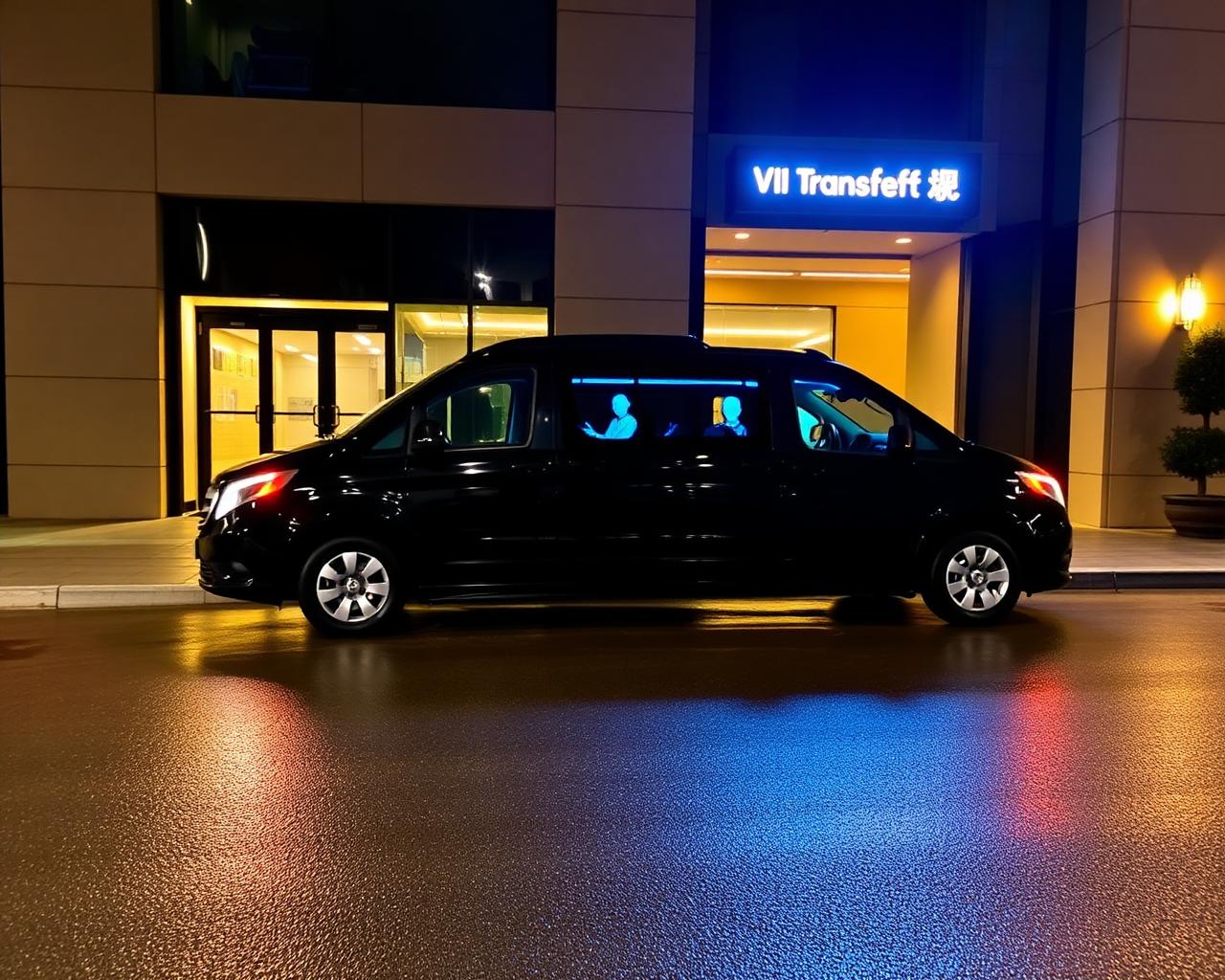 Gece transferi için hazır VIP araç